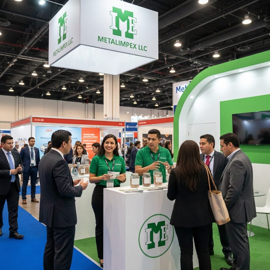 Metalimpex at international trade exhibition — industrial raw materials sourcing Latin America